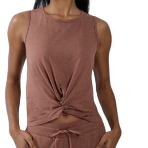 NWT Niyama Sol Yoga Fitness Tie Tank Mauve Stretch Sz XL Women